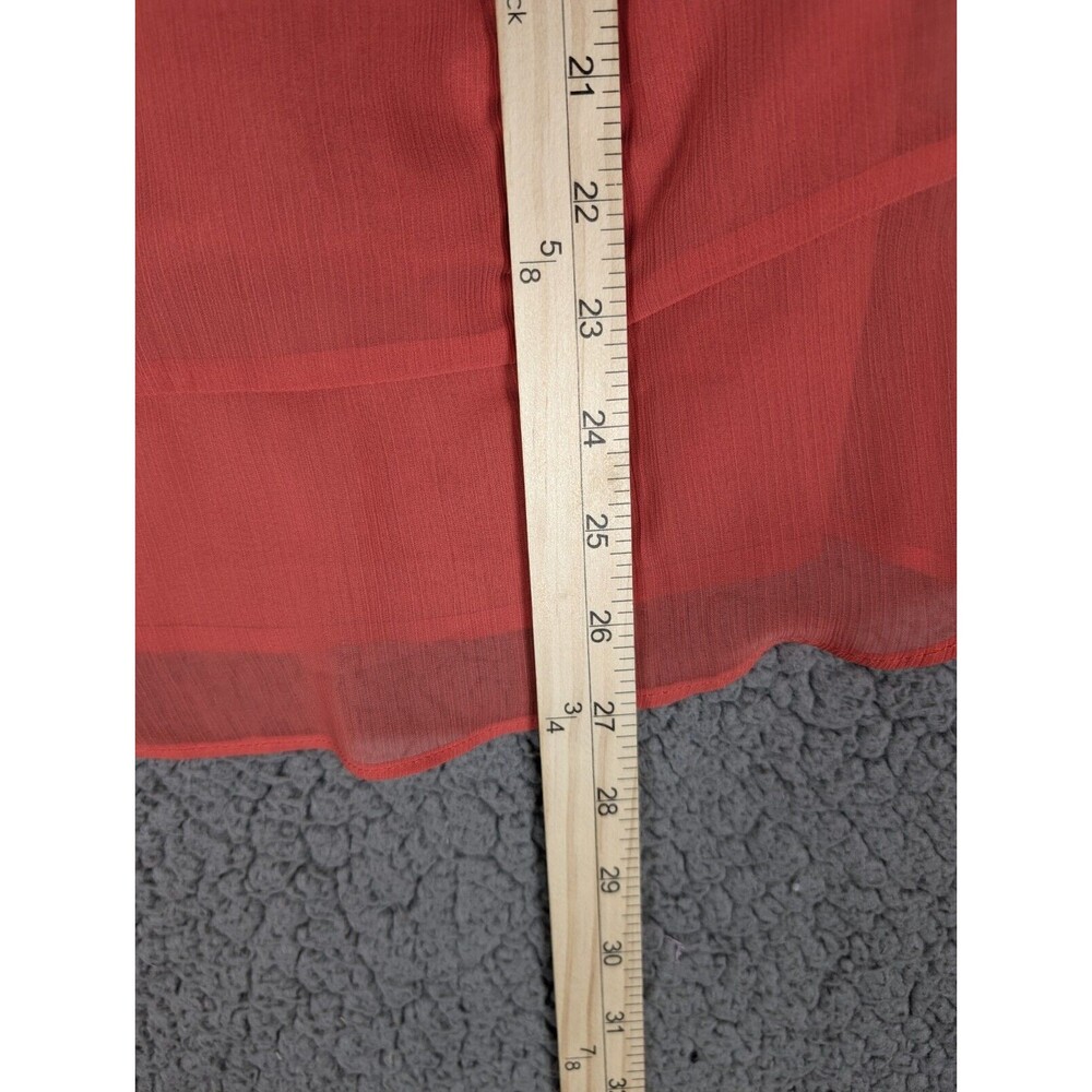 Banana Republic Tank Top Woven Macrame Size M Red Lightweight Spaghetti Straps - Picture 6 of 12